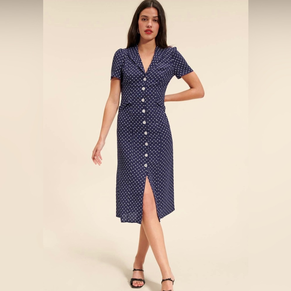Rouje Marin Dress Size 36 (defective) Shirt Collar MIDI Dress 2023